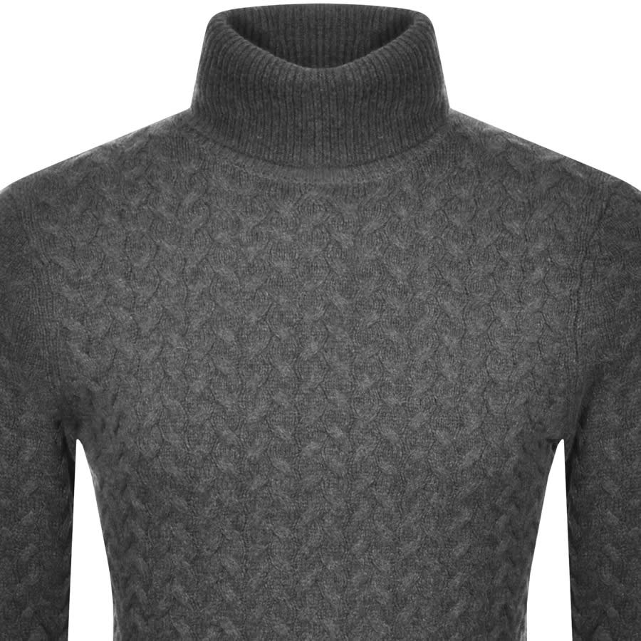 Alternative Image for ProductMichael Kors Roll Neck Cable Knit Jumper Grey2